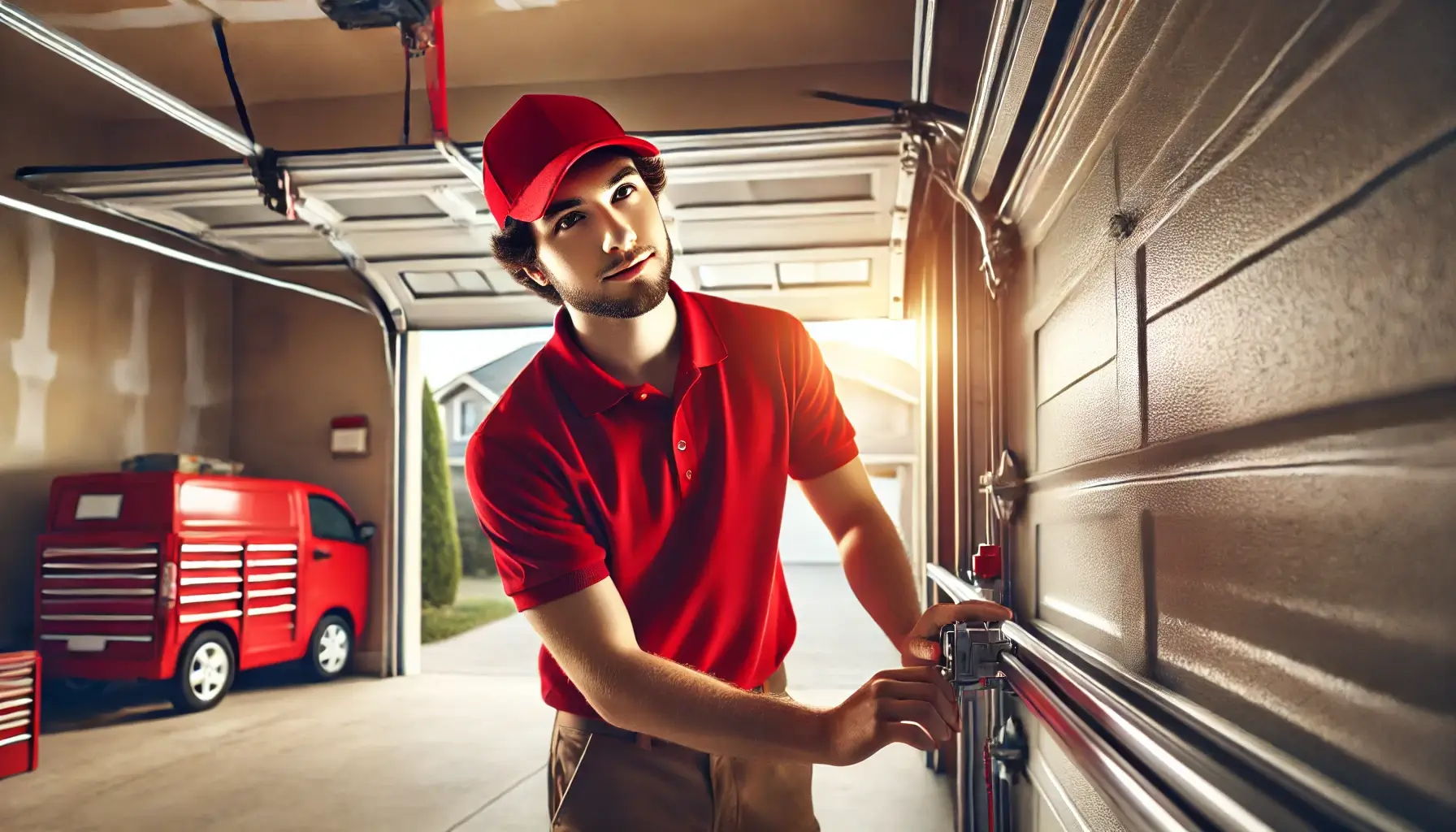 garage repair technician working